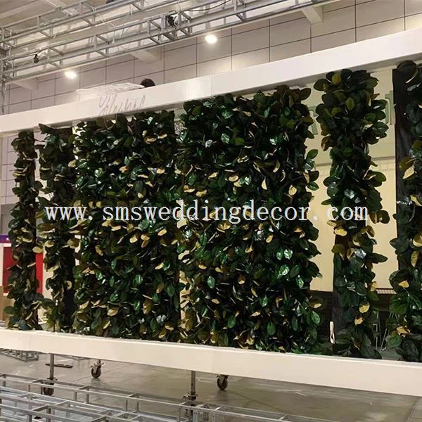 green wall leaves